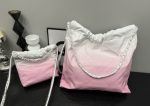 Chanel 22 Mini Handbag Patent Gradient Leather Pink 20Cm - Image 4