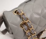 Chanel Classic Flap Gray Gold Hardware 25Cm - Image 8