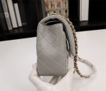 Chanel Classic Flap Gray Gold Hardware 25Cm - Image 9