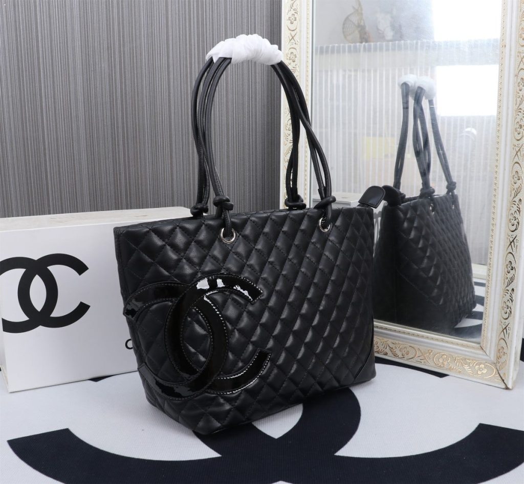 Chanel Cambon Line Large Tote Bag In Black 41Cm A25169 - Image 5