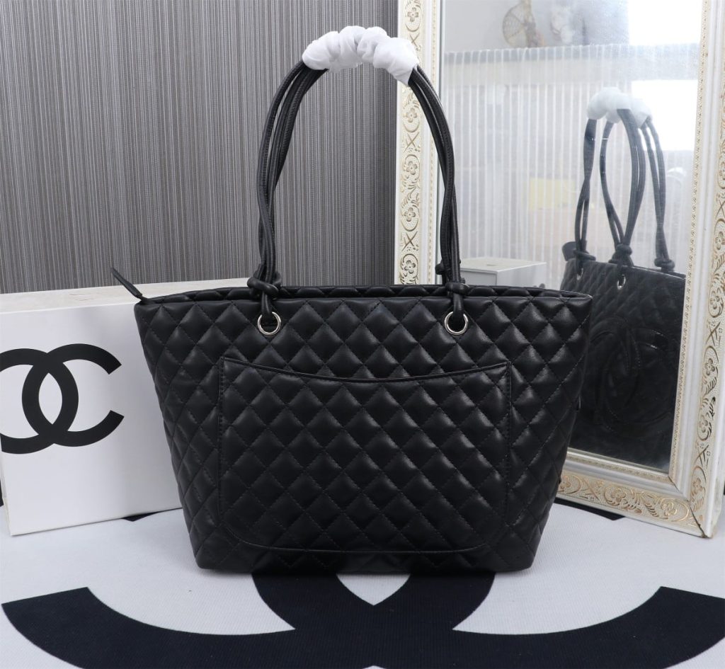 Chanel Cambon Line Large Tote Bag In Black 41Cm A25169 - Image 4