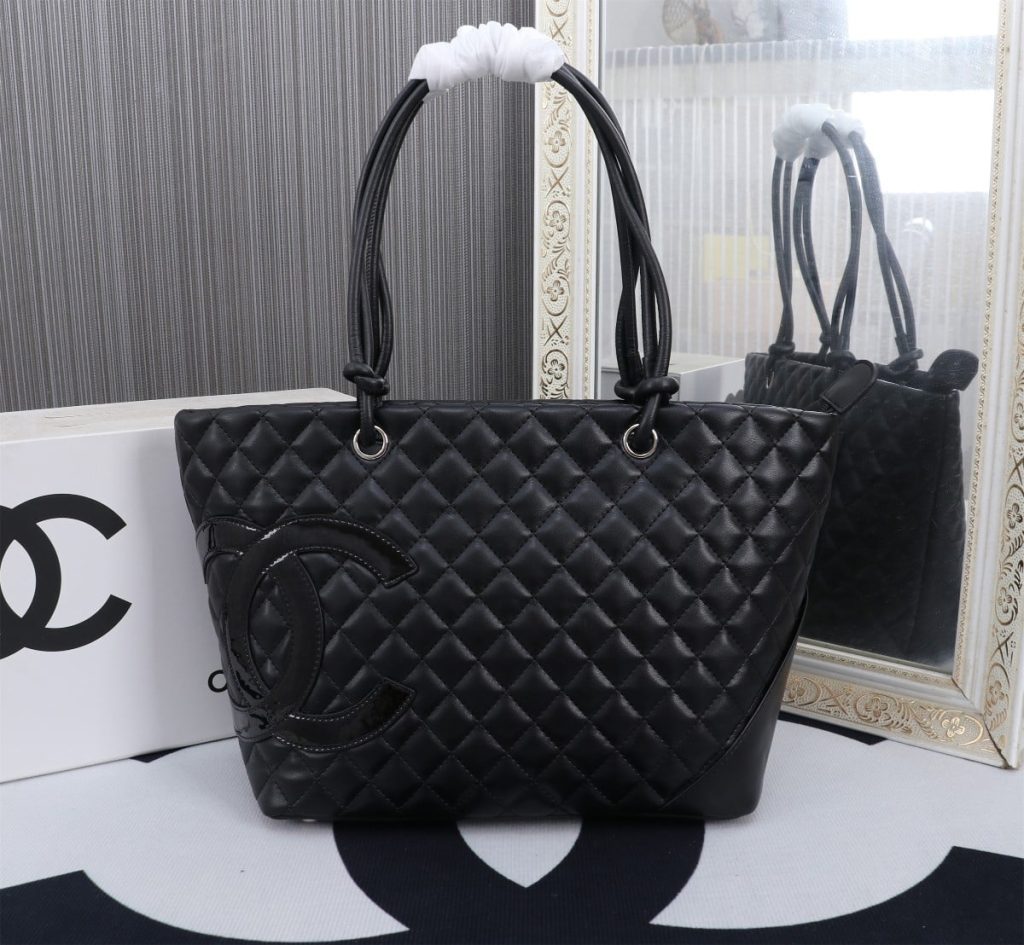 Chanel Cambon Line Large Tote Bag In Black 41Cm A25169 - Image 3