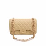 Chanel Classic Flap Beige Gold Hardware 25Cm
