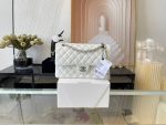 Chanel Classic Double Flap Bag White 25cm - Image 3