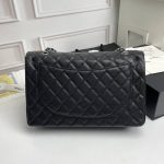 Chanel Classic Flap Sliver Hardware Black 33Cm - Image 4