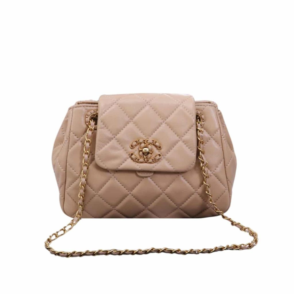 Chanel Mix Accordion Cc Flap Bag Quilted Glazed Leather Pink 23Cm - Image 2