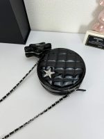 Chanel Round With Charm And Star Coin Purse Black 15Cm - Image 4