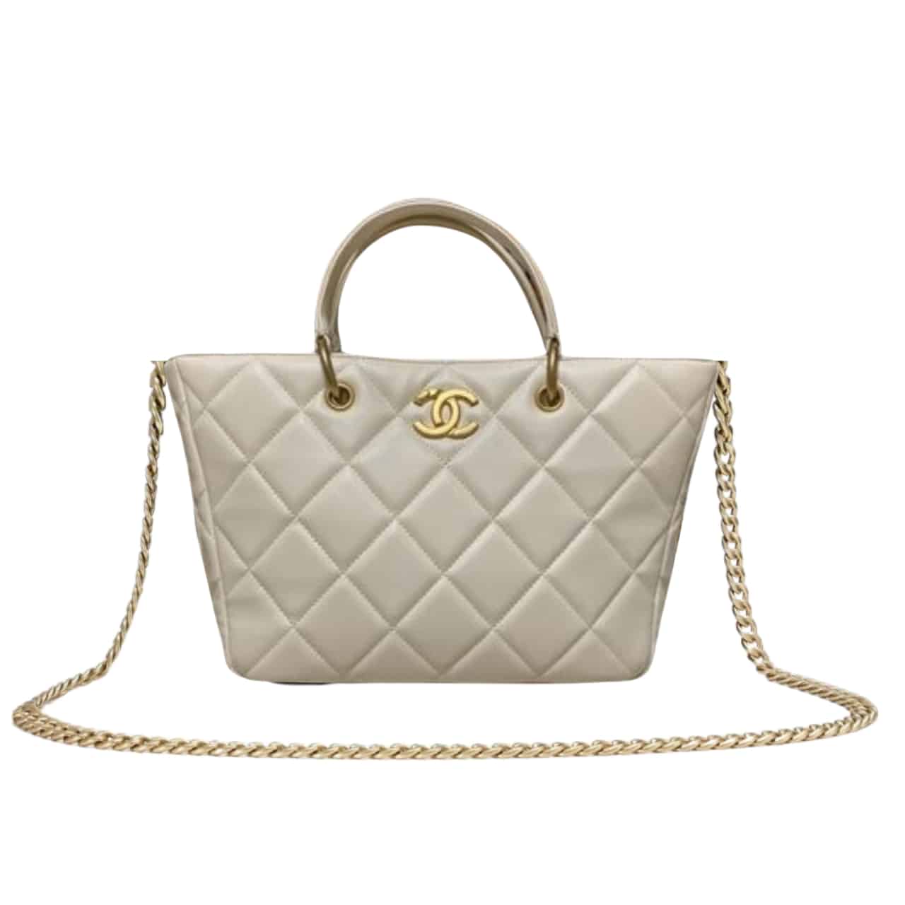 xr:d:DAF4OnkYemU:1627,j:2152017895744865101,t:24032907 Chanel Small Shopping Bag White 25Cm As4188 - Image 1
