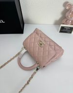Chanel Small Coco Handle Light Pink Caviar Light Gold Hardware 20Cm - Image 4