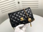 Chanel Woc Falp Pearl Crush Bag With Chain Black 19Cm - Image 7