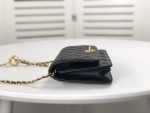 Chanel Woc Falp Pearl Crush Bag With Chain Black 19Cm - Image 9
