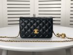 Chanel Woc Falp Pearl Crush Bag With Chain Black 19Cm - Image 10