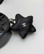 Chanel Round With Charm And Star Coin Purse Black 15Cm - Image 6