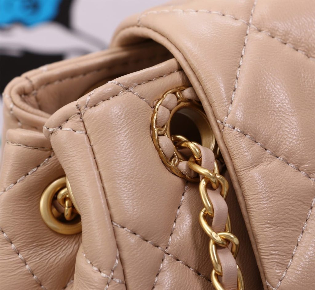 Chanel Mix Accordion Cc Flap Bag Quilted Glazed Leather Pink 23Cm - Image 6