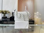 Chanel Classic Double Flap Bag White 25cm - Image 5