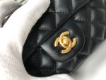 Chanel Flap Bag Mini Cc Rectangular Pearl Crush Gold Black 20Cm As1787 B18602 94305 - Image 7