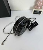 Chanel Round With Charm And Star Coin Purse Black 15Cm - Image 8