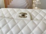 Chanel Classic Double Flap Bag White 25cm - Image 8