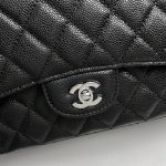 Chanel Classic Flap Sliver Hardware Black 33Cm - Image 8