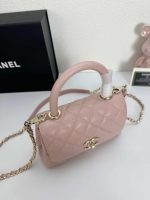 Chanel Small Coco Handle Light Pink Caviar Light Gold Hardware 20Cm - Image 8