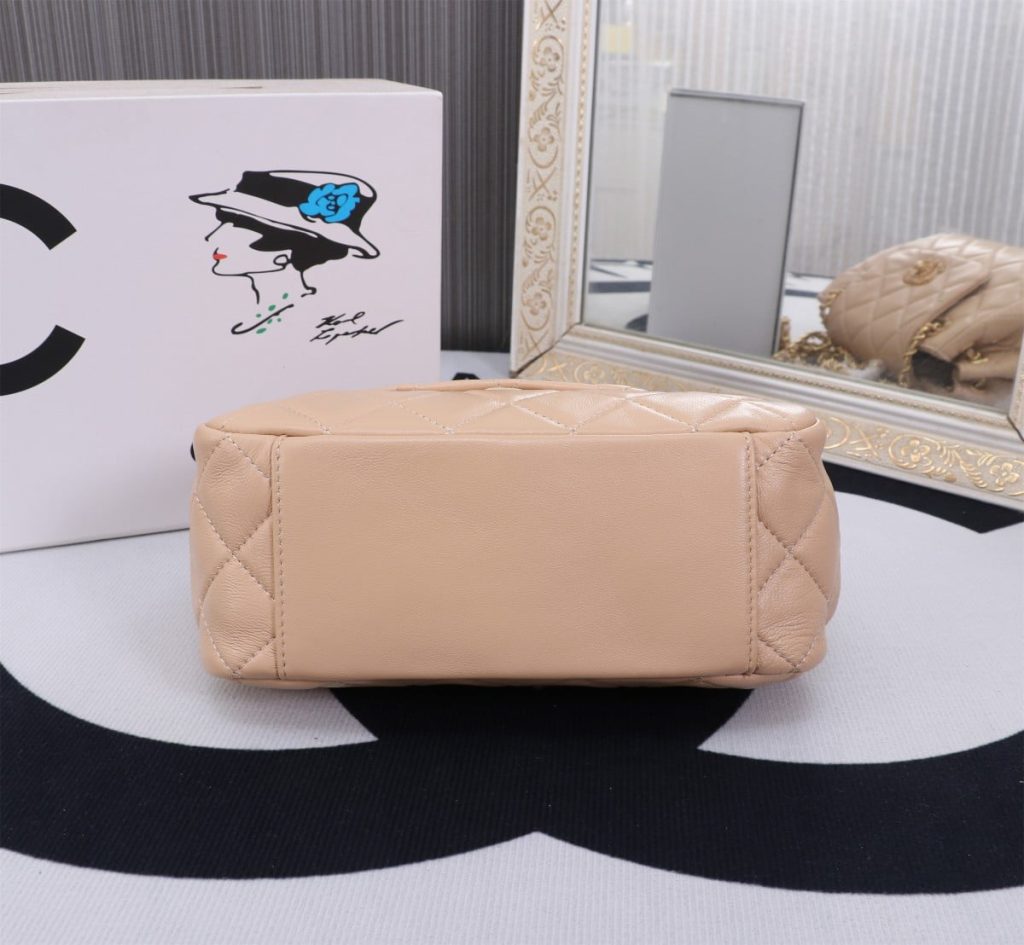 Chanel Mix Accordion Cc Flap Bag Quilted Glazed Leather Pink 23Cm - Image 8