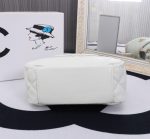Chanel Mix Accordion Cc Flap Bag Quilted Glazed Leather White 23Cm - Image 8