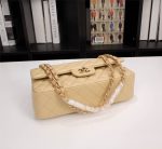 Chanel Classic Flap Beige Gold Hardware 25Cm - Image 10