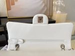 Chanel Classic Double Flap Bag White 25cm - Image 7