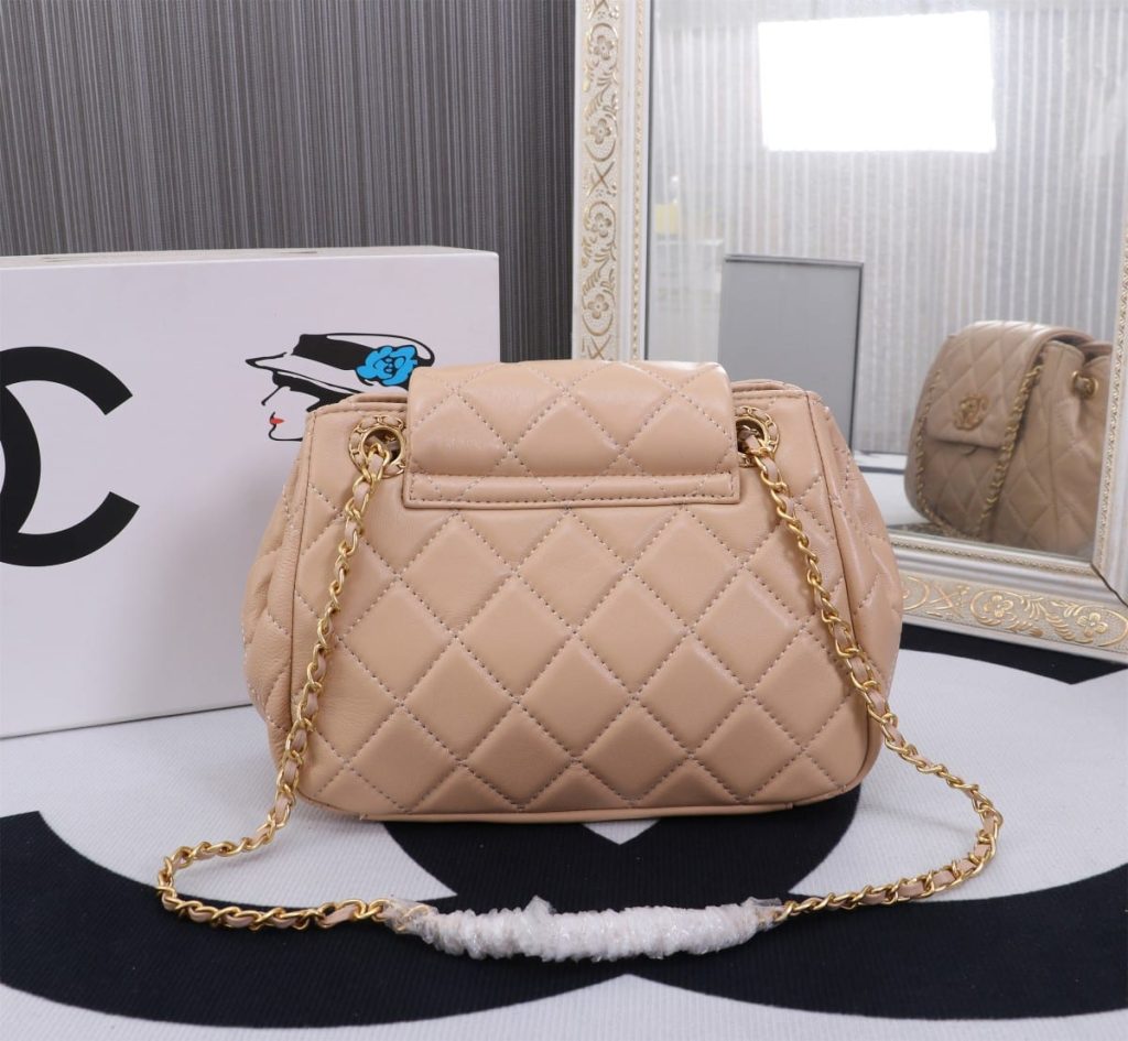 Chanel Mix Accordion Cc Flap Bag Quilted Glazed Leather Pink 23Cm - Image 10