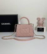 Chanel Small Coco Handle Light Pink Caviar Light Gold Hardware 20Cm - Image 10