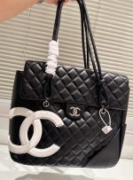 Chanel Cambon Flap Tote Quilted Leather Black 36Cm - Image 3