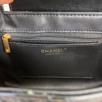 Chanel Kelly Mini Shopping Bag Shiny Aged Gold Tone Metal Black 19Cm AS4416 B14296 94305 - Image 9