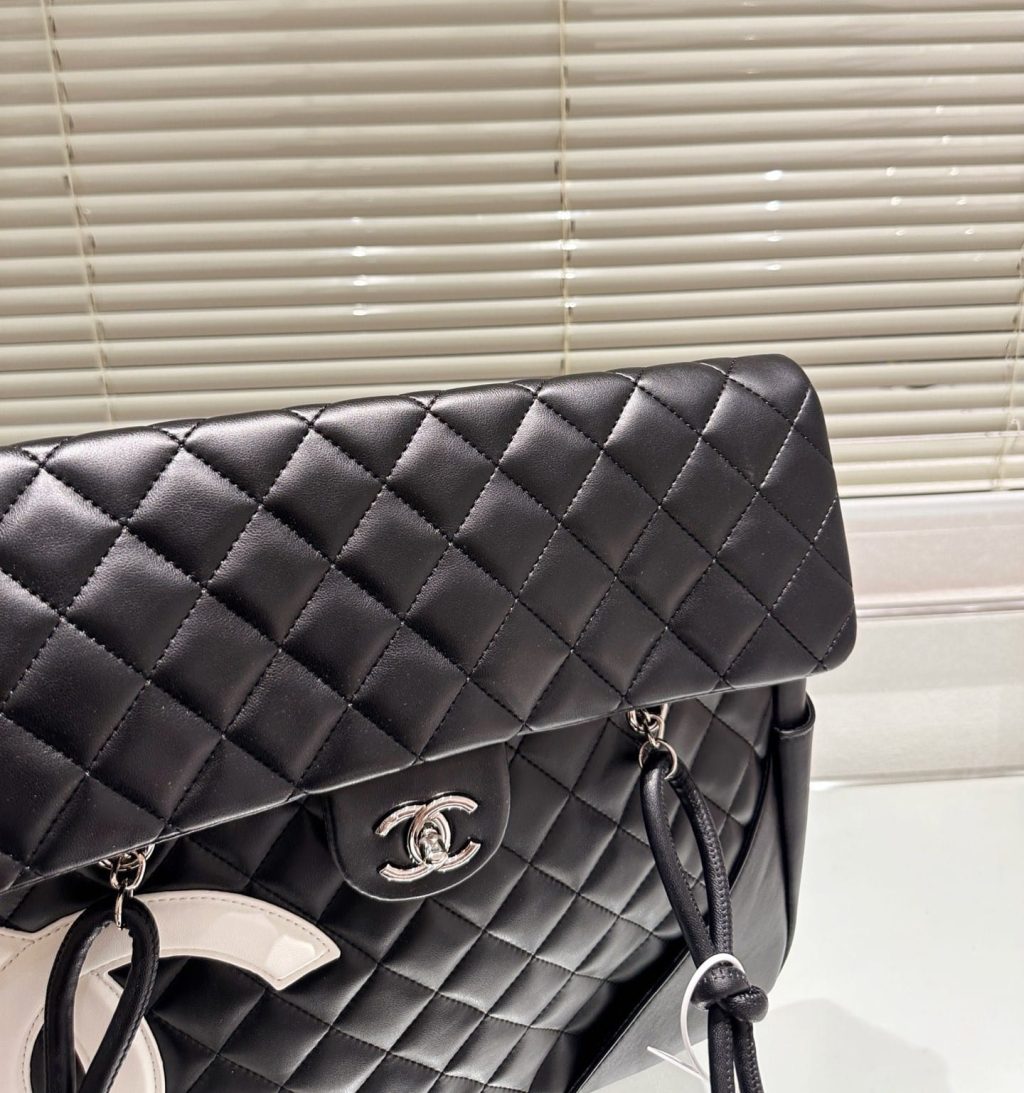 Chanel Cambon Flap Tote Quilted Leather Black 36Cm - Image 5