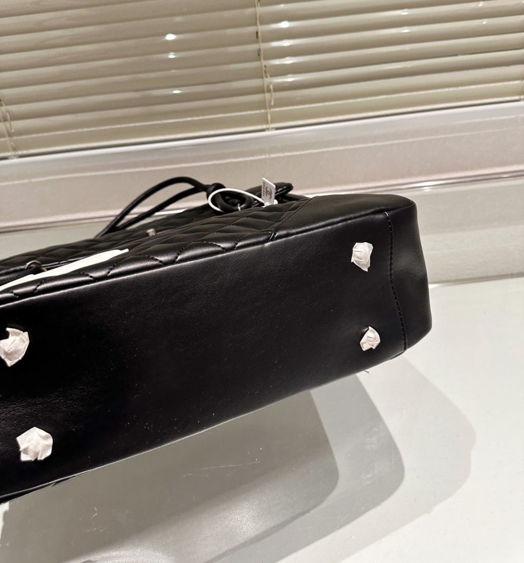 Chanel Cambon Flap Tote Quilted Leather Black 36Cm - Image 8