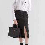 Prada Small Symbole Bag With Topstitching Black 28cm 1ba379 Ask F0002 V Oco - Image 4