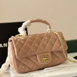 Chanel Mini Classic Bag With Top Handle Dark Beige 20Cm AS2431 B18237 NZW53 - Image 3