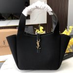 Saint Laurent Le 5 À 7 Bea In Suede Black 55Cm - Image 3