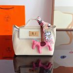 Hermès Kelly 24/24 Gold Hardware Evercolor Blanc 21Cm - Image 3