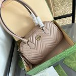 Gucci Marmont Small Top Handle Bag Pink 25Cm - Image 3