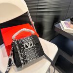 Valentino Garavani Mini Vsling Handbag With Sparkling Embroidery Black 19Cm - Image 3