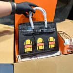 Hermes Birkin 20 Sac Faubourg Alligator Black Matte 20Cm - Image 3