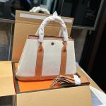 Hermes Garden Party 30 Handbag Canvas Orange 30cm - Image 3