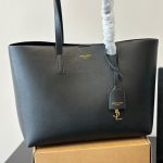 Saint Laurent Shopping In Leather Tote Bag Black 33Cm 600281Csv0J1000 - Image 3