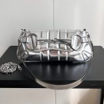 Gucci Horsebit Chain Small Shoulder Bag Silver 27Cm - Image 3