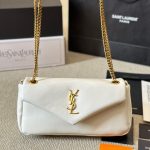 Saint Laurent Calypso Small In Plunged Blanc Vintage 27Cm 734153Aacqo9227 - Image 3