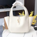 Saint Laurent Le 5 À 7 Bea In Grained Leather White 50Cm 763435Aaddg - Image 3
