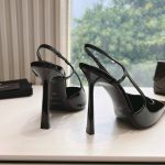 Saint Laurent Jeanne Slingback Pumps Black And Gold 800164aadx21000 - Image 3