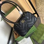 Gucci Marmont Small Top Handle Bag Black 25Cm 795199 Aabzb 1000 - Image 3