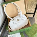 Gucci Marmont Small Top Handle Bag White 25Cm - Image 3