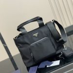 Prada Re Nylon Tote Bag Black 32cm 1bg354 Rv44 F0002 V B1m - Image 3